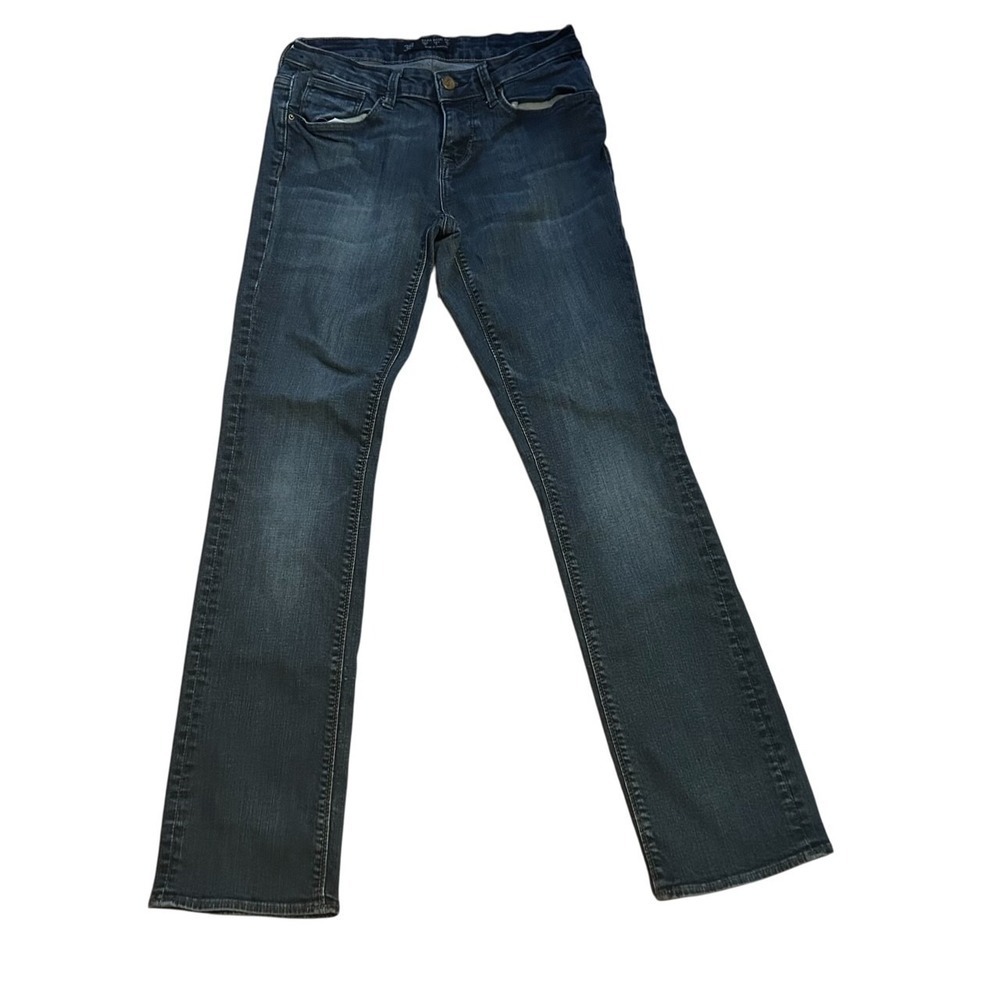 Zara Basic Medium Wash Mid Rise Straight Leg Jeans Size 6 T41-5